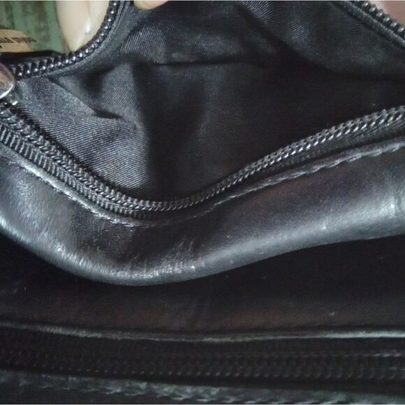 Wilson's Leather Pelle Studio Fanny Pack Black Adjustable Strap Multiple Pockets - Picture 9 of 9